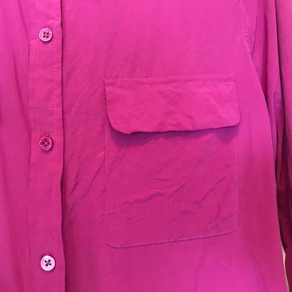 Equipment Malbec Super Vintage Slim Signature Button Up Top size M - Picture 6 of 12